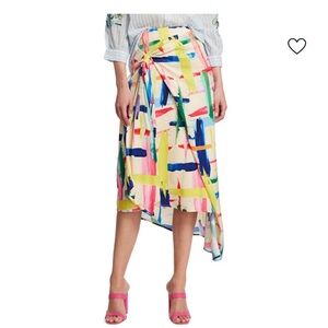 ESSENTIEL ANTWERP Vavocado Multicolor Paint Splatter Midi Skirt